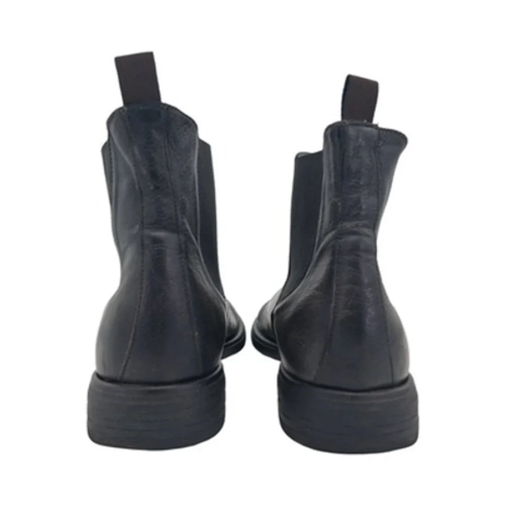 Sturlini Chelsea Boots Mens EU 42 US 9 Black Leather Ankle Casual Pull On Boots